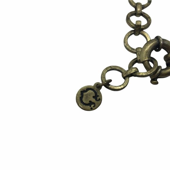 C. Wonder Women's Gold Tone Crystal Spring Ring Clasp Choker Necklace 16" - Picture 9 of 12